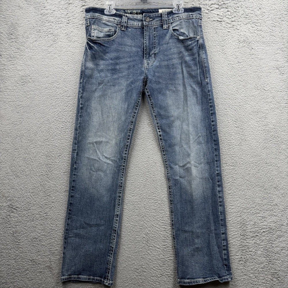 TK Axel Men's Dark Wash Slim Boot Cut Jeans Size 32x32 Stretch Denim